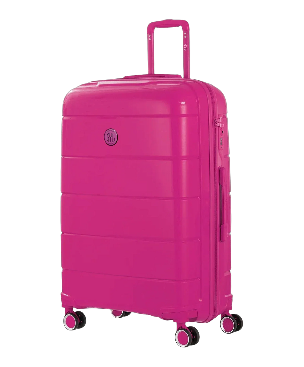 Citadine GYL fuchsia check-in suitcase three-quarter view