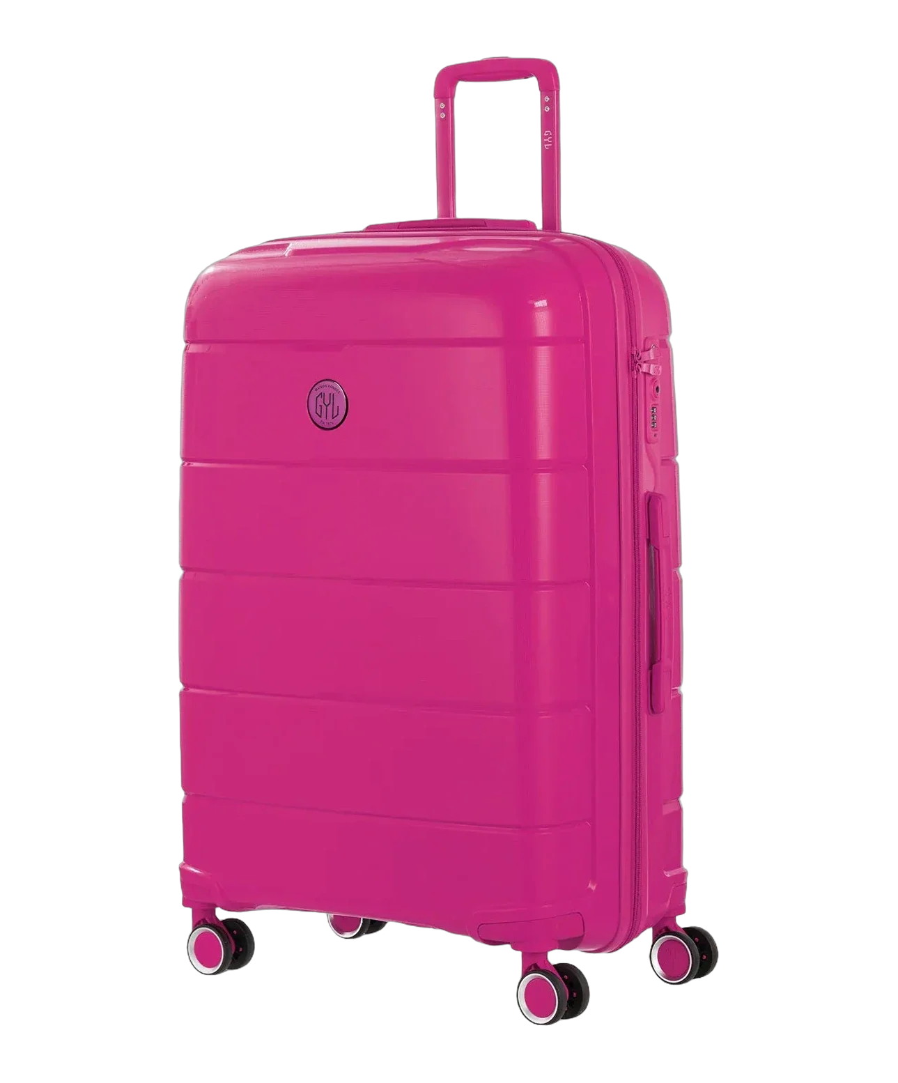 Citadine GYL fuchsia check-in suitcase three-quarter view