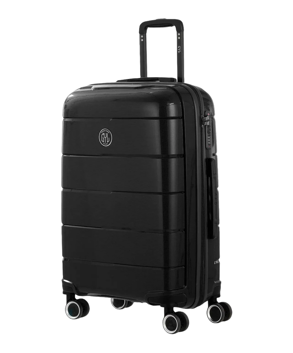 Citadine GYL checked luggage black three-quarter view