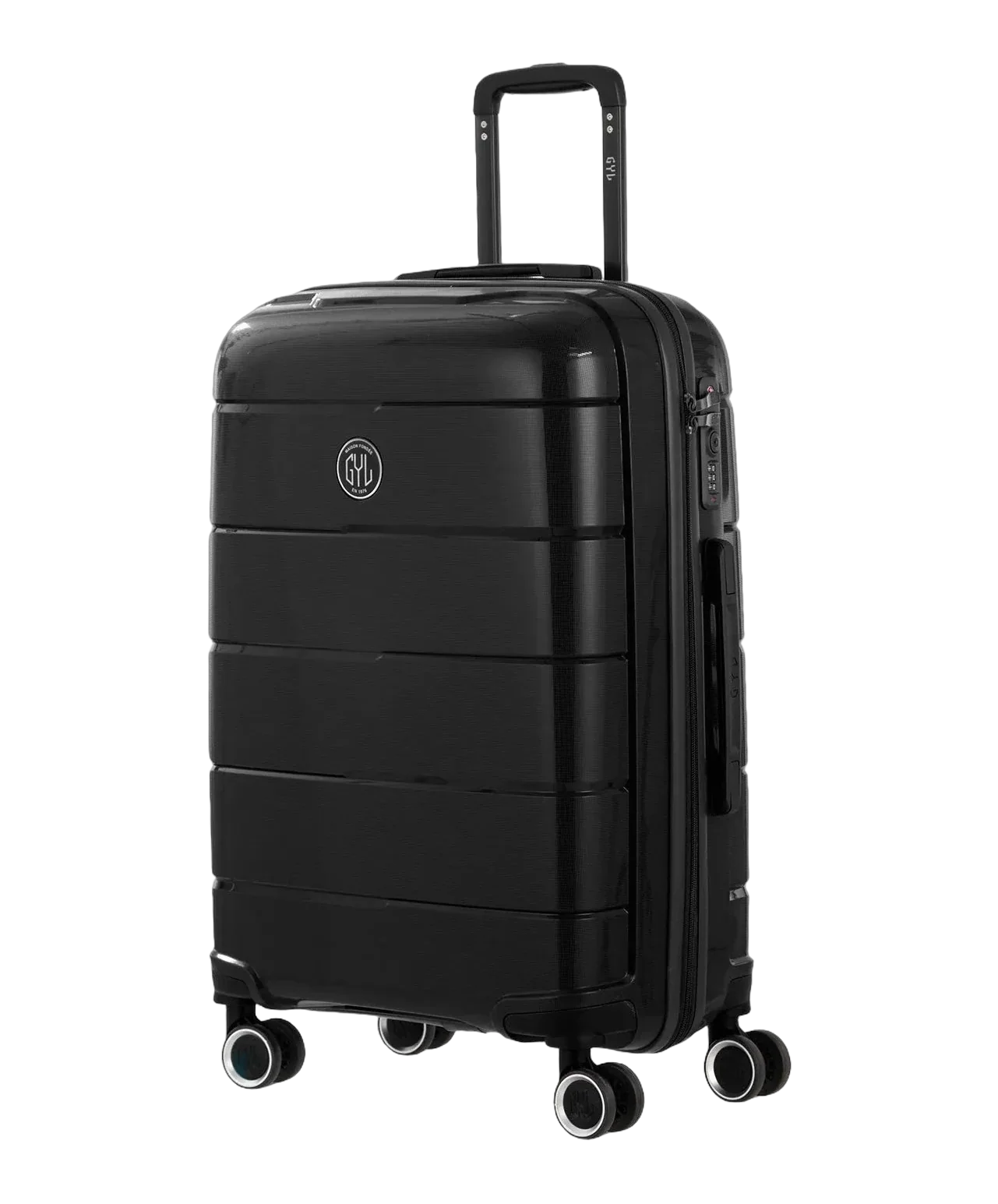 Citadine GYL checked luggage black three-quarter view