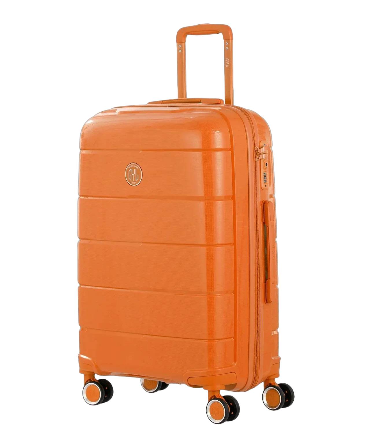 Citadine GYL orange check-in suitcase three-quarter view