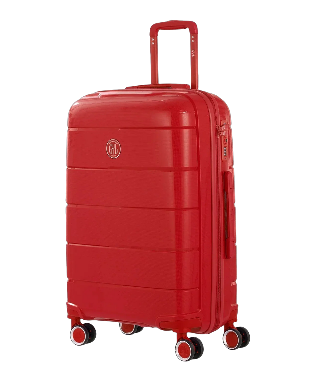 Citadine GYL red check-in suitcase three-quarter view
