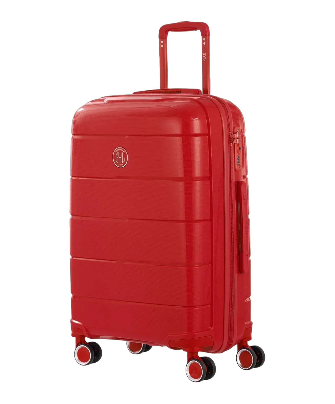 Citadine GYL red check-in suitcase three-quarter view