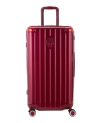 GYL Trunk polycarbonate suitcase Trunk L 75 cm in dark red, front view with GYL logo