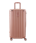 GYL Trunk polycarbonate suitcase Trunk L 75 cm in rose gold, front view with GYL logo