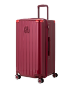 GYL Trunk L Intemporelle polycarbonate suitcase 71 cm in dark red, three-quarter front view