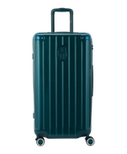 GYL polycarbonate Trunk L 75 cm suitcase in forest green, front view with GYL logo