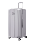 GYL Intemporelle Trunk XL polycarbonate suitcase 78 cm silver colour three-quarter front view