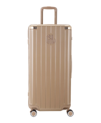 GYL Trunk suitcase in polycarbonate Trunk XL 80 cm champagne colour front view with GYL logo