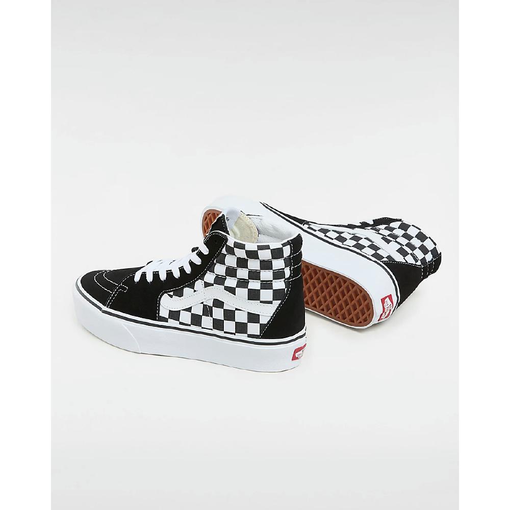 Baskets Checkerboard Sk8-Hi Platform 2.0 - Blanc