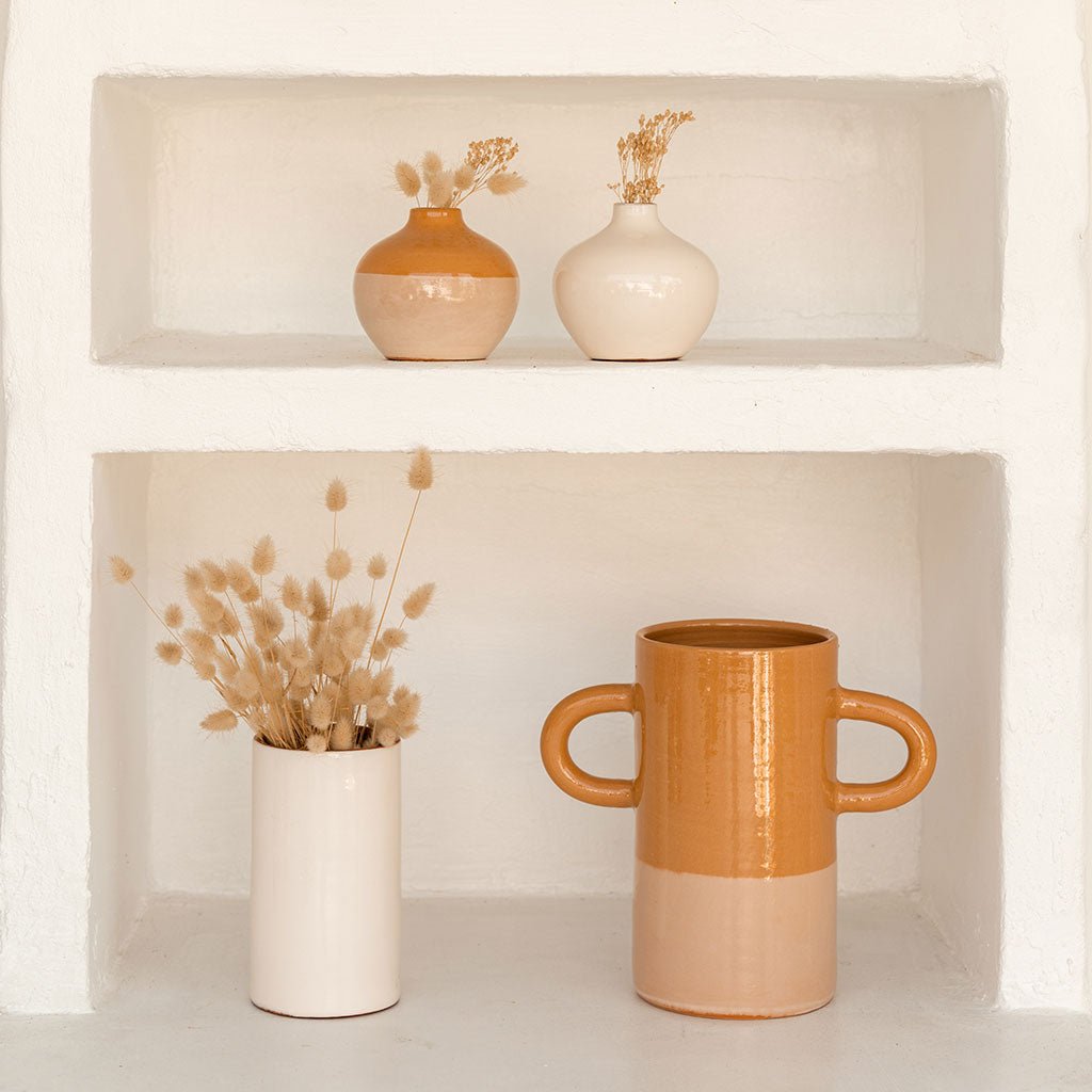 Mediterranea Ceramic Vase - Bicolour