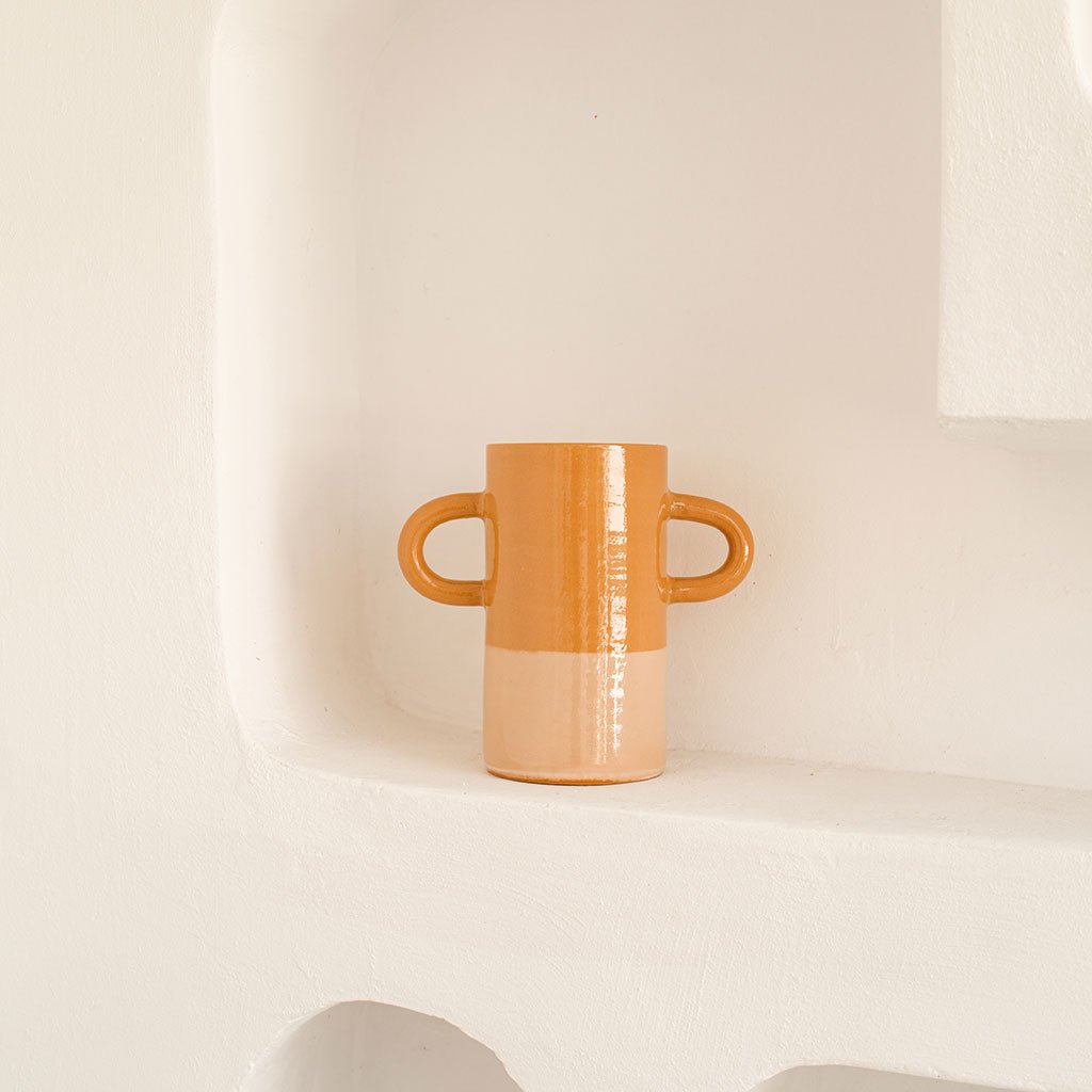 Mediterranea Ceramic Vase - Bicolour