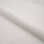 Mina - Canapé Modulable En Velours Côtelé Blanc 4 Places Avec 2 Poufs