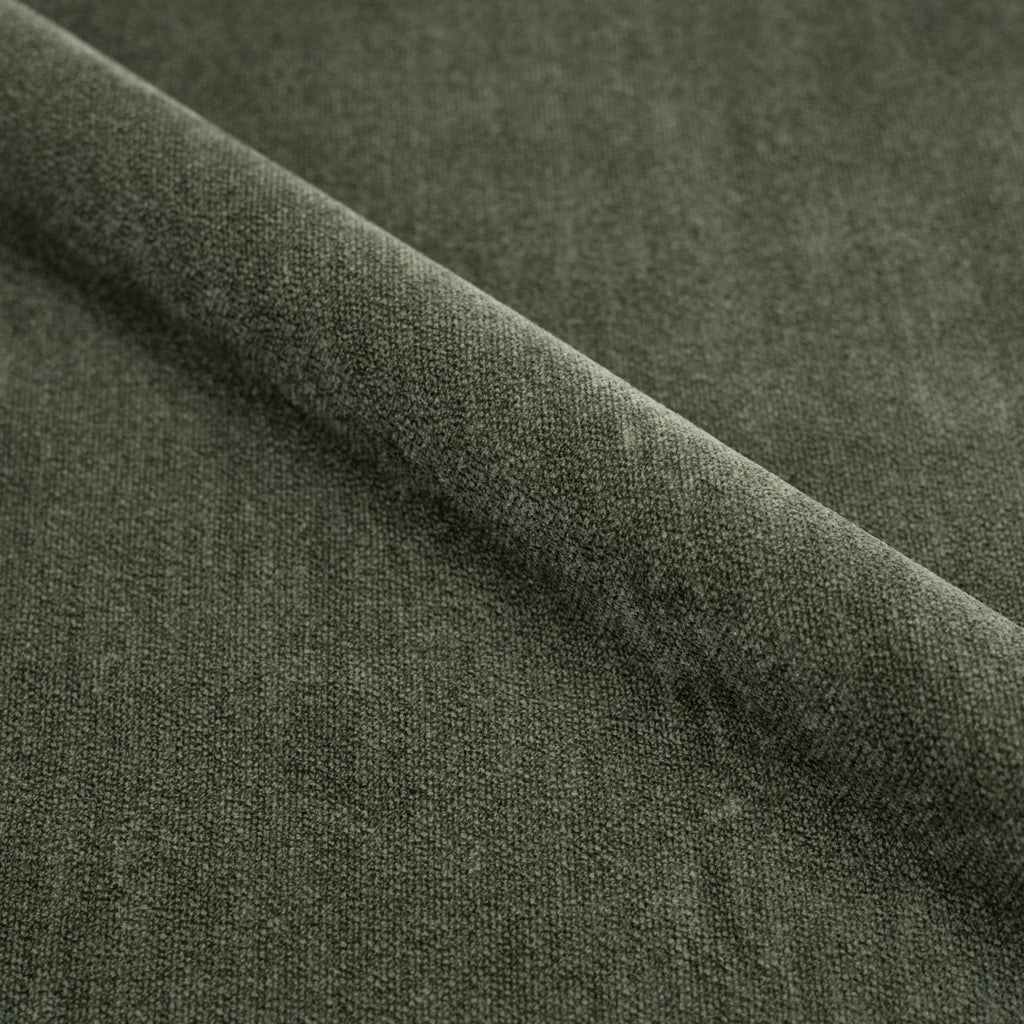 Ricci - Fauteuil Pivotant En Tissu Effet Velours Vert Kaki
