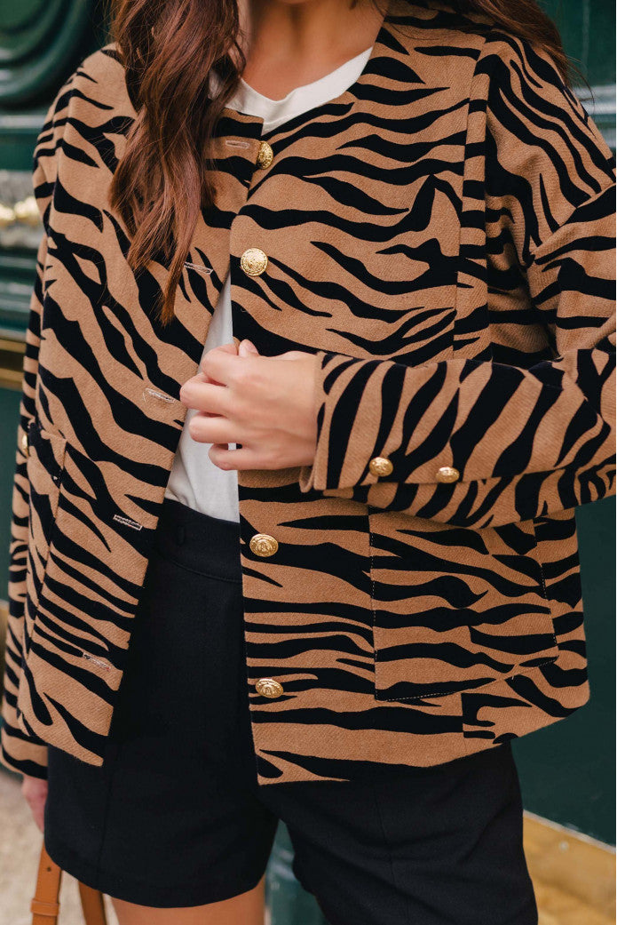 Veste Charonne Velour Zebre