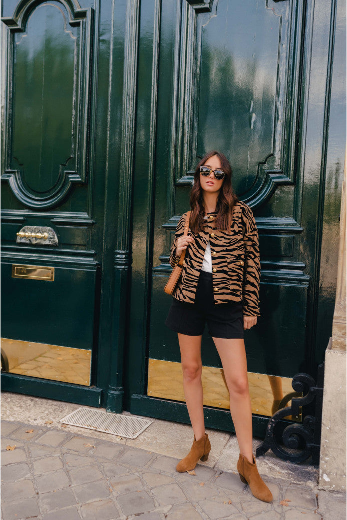 Veste Charonne Velour Zebre