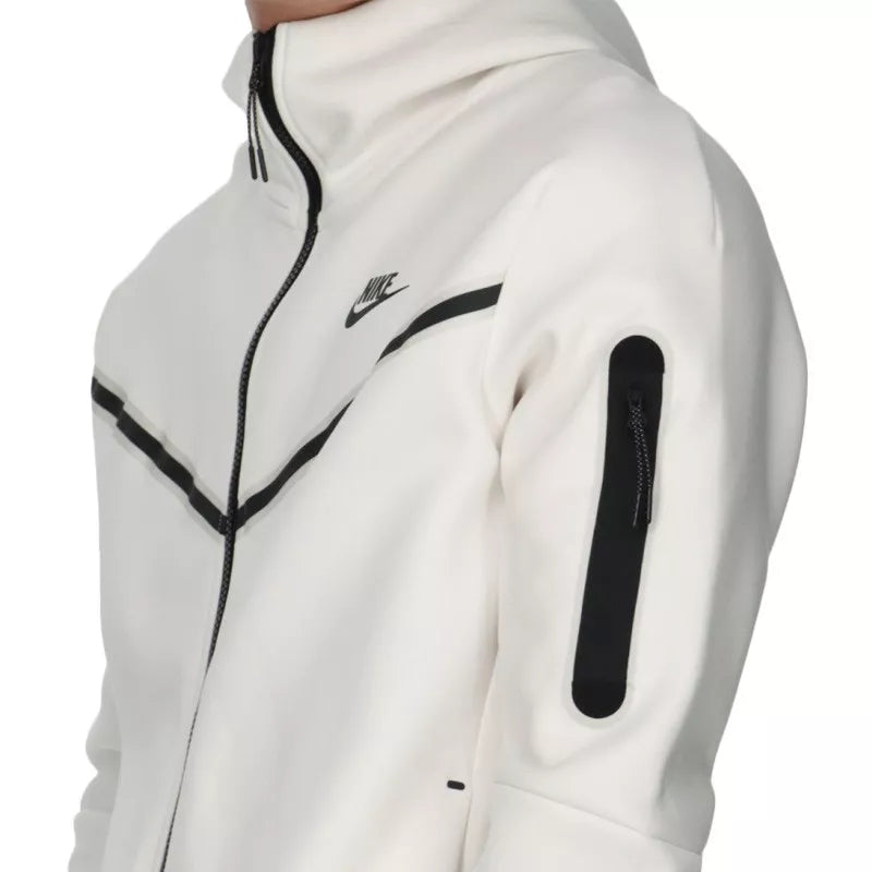 Chaqueta deportiva Tech Fleece con cremallera completa - Blanco
