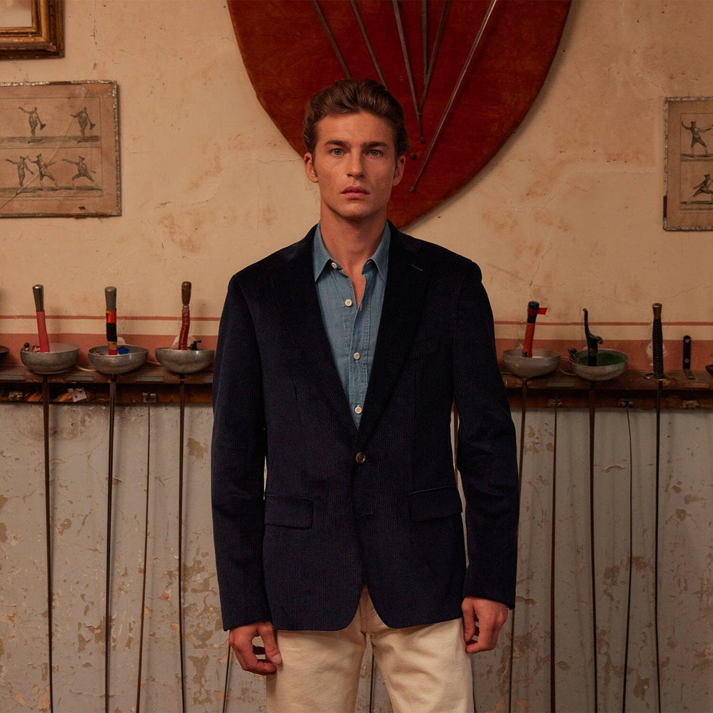 Veste En Velours Marine