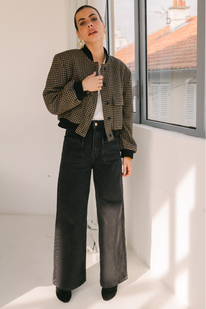 Veste Muriel Echiquier Camel