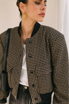 Veste Muriel Echiquier Camel