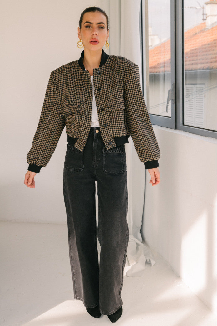 Veste Muriel Echiquier Camel