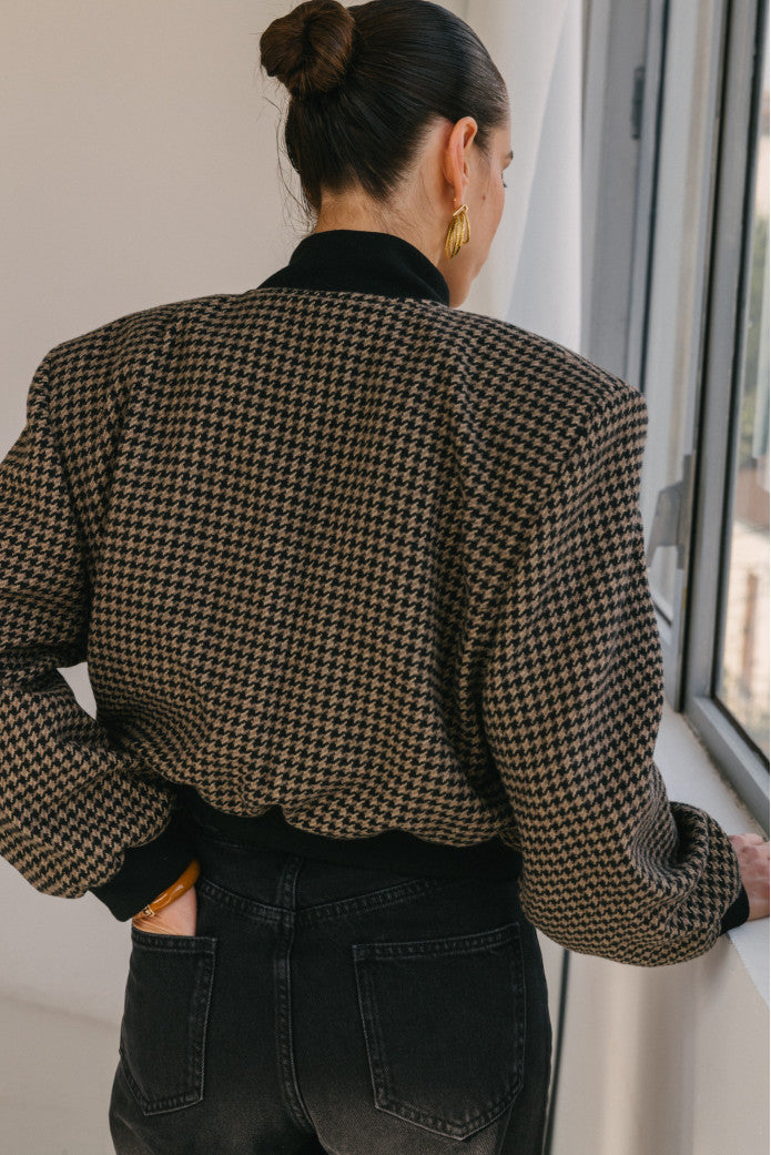 Veste Muriel Echiquier Camel