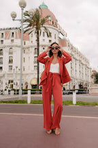 PADMÉ LINEN VISCOSE TERRACOTTA JACKET