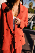 PADMÉ LINEN VISCOSE TERRACOTTA JACKET