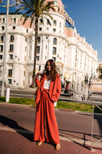 PADMÉ LINEN VISCOSE TERRACOTTA JACKET