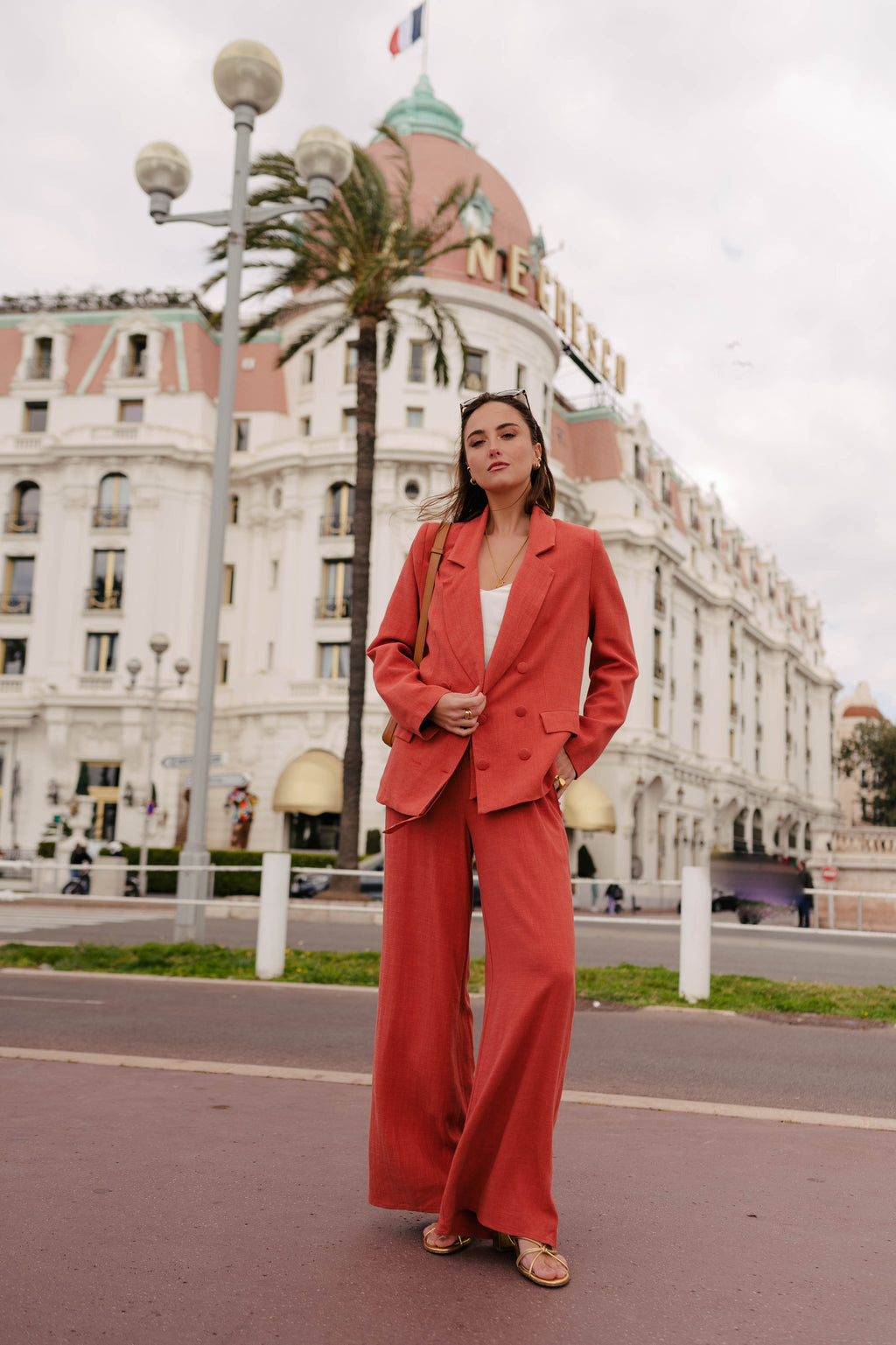 JACKET PADMÉ LINEN VISCOSE TERRACOTTA