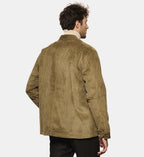 Plain Velvet Overshirt Taupe