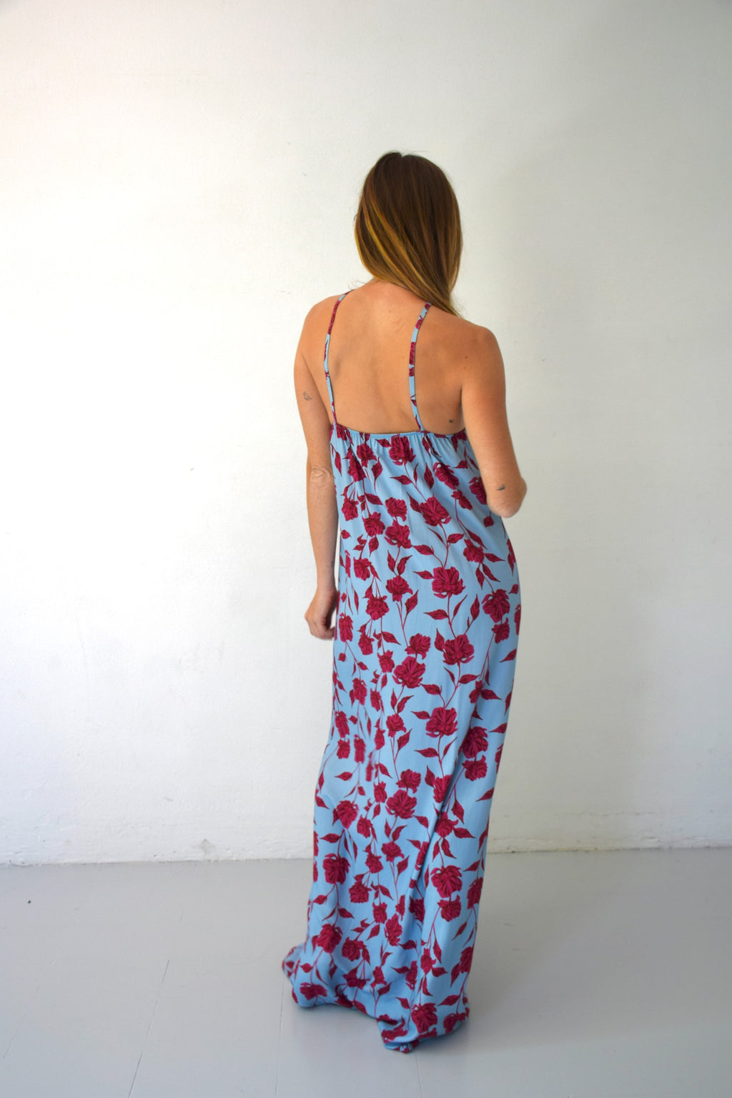 Vestido Kate Flores Azul