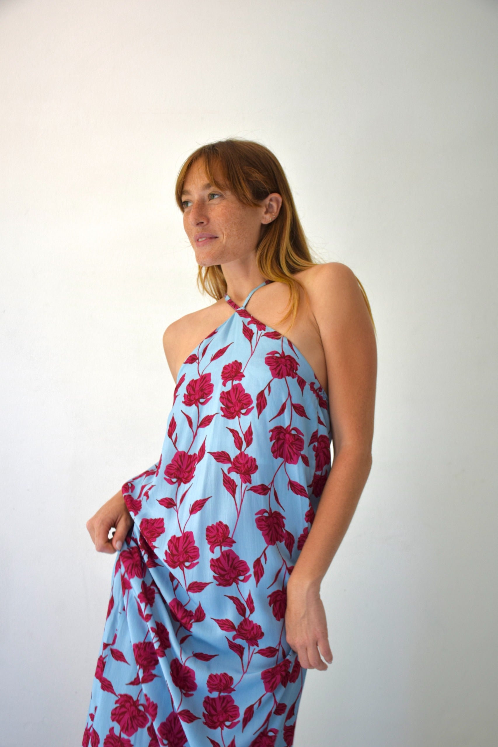 Vestido Kate Flores Azul
