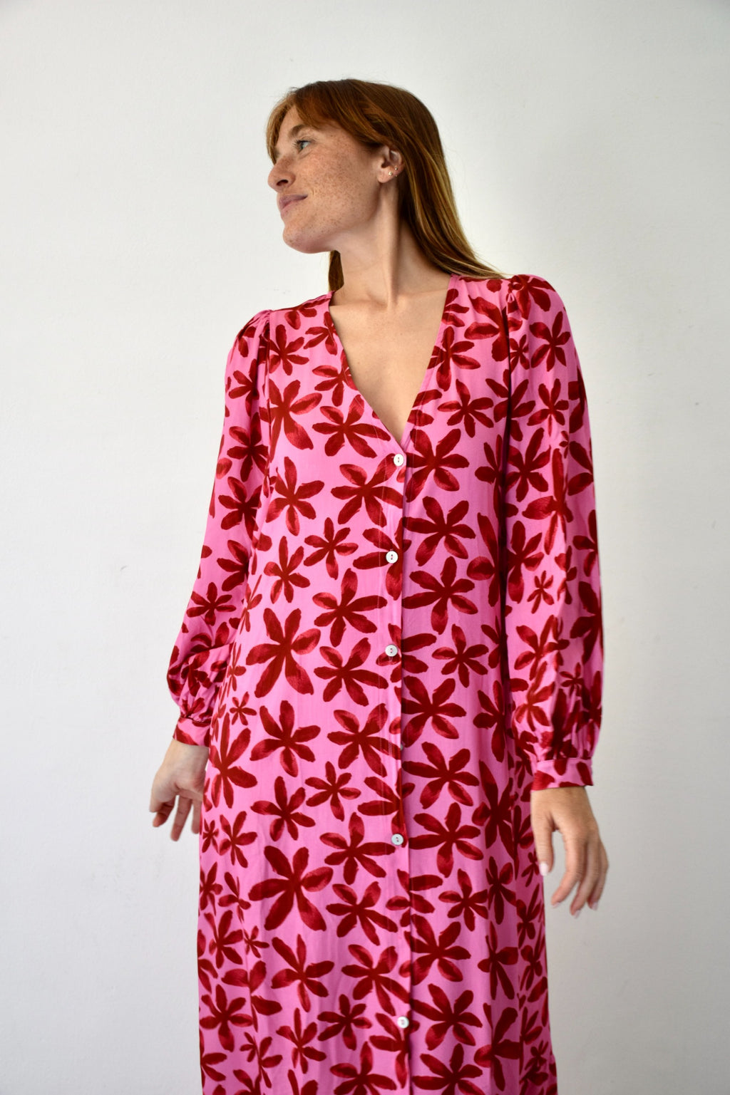 Vestido Micaela Flores Rosas