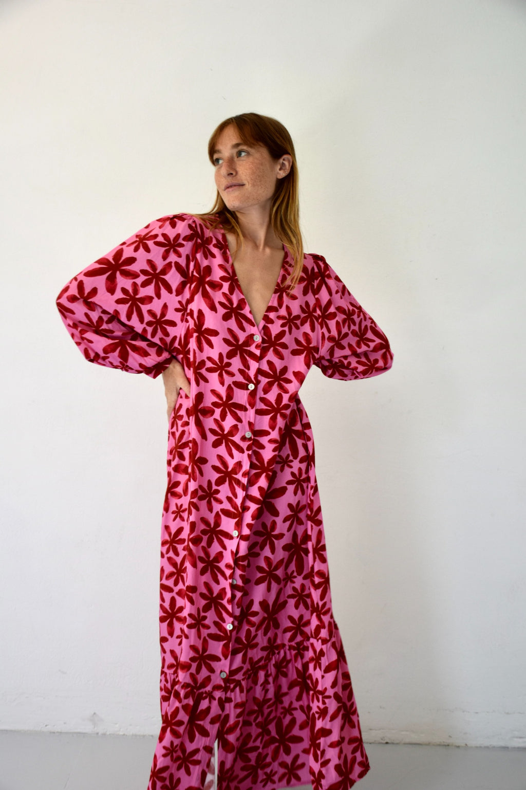 Vestido Micaela Flores Rosas