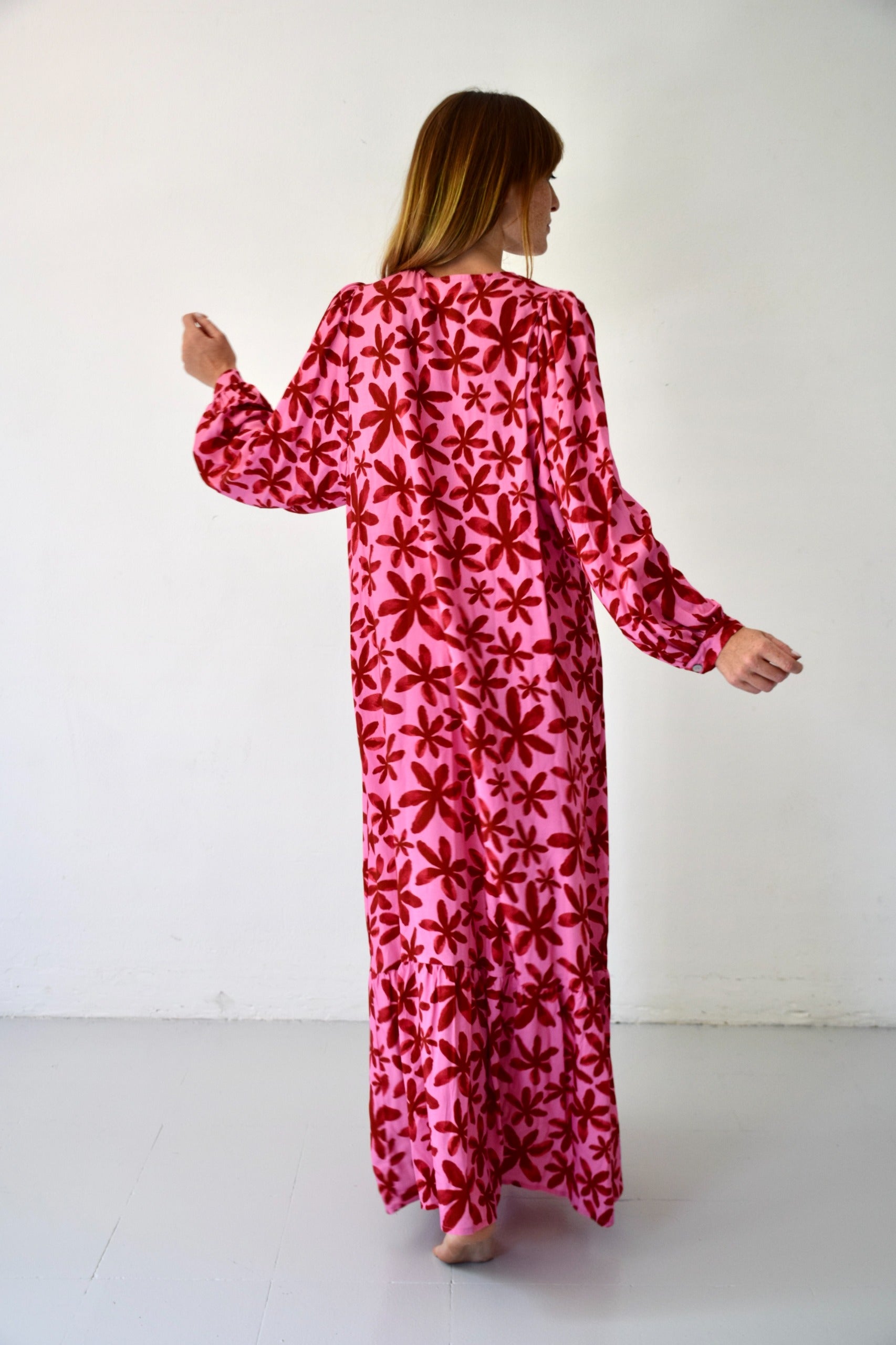 Vestido Micaela Flores Rosas