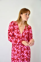 Vestido Micaela Flores Rosas