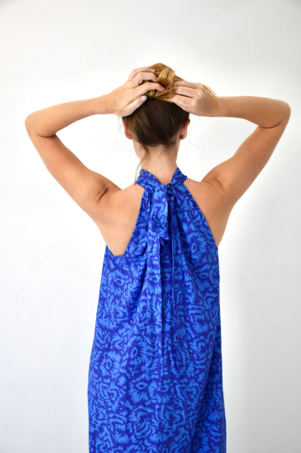Navy Floor Dress