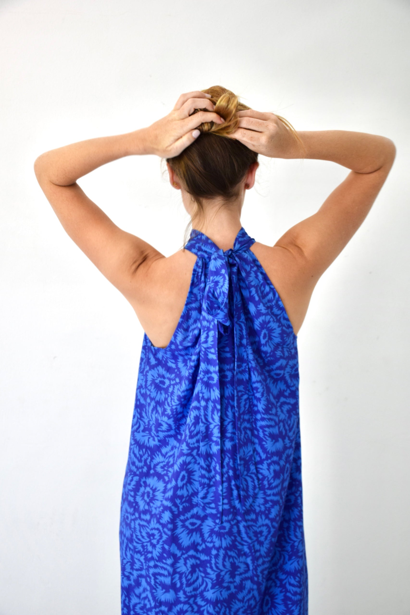 Navy Floor Dress