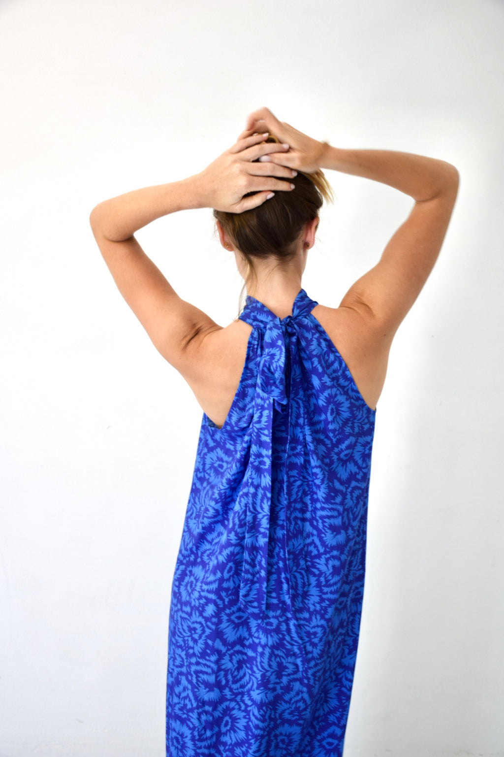 Navy Floor Dress