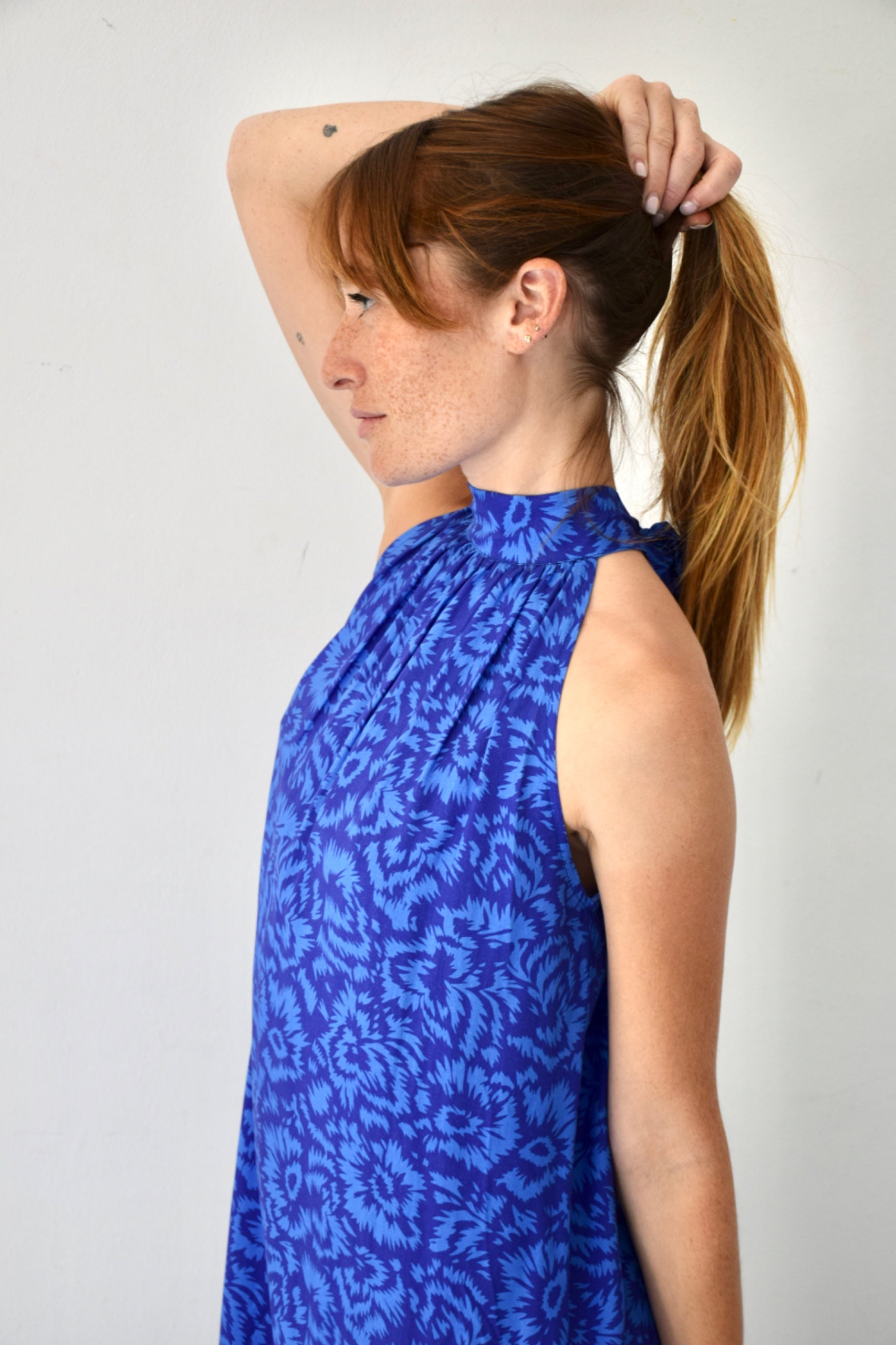 Navy Floor Dress