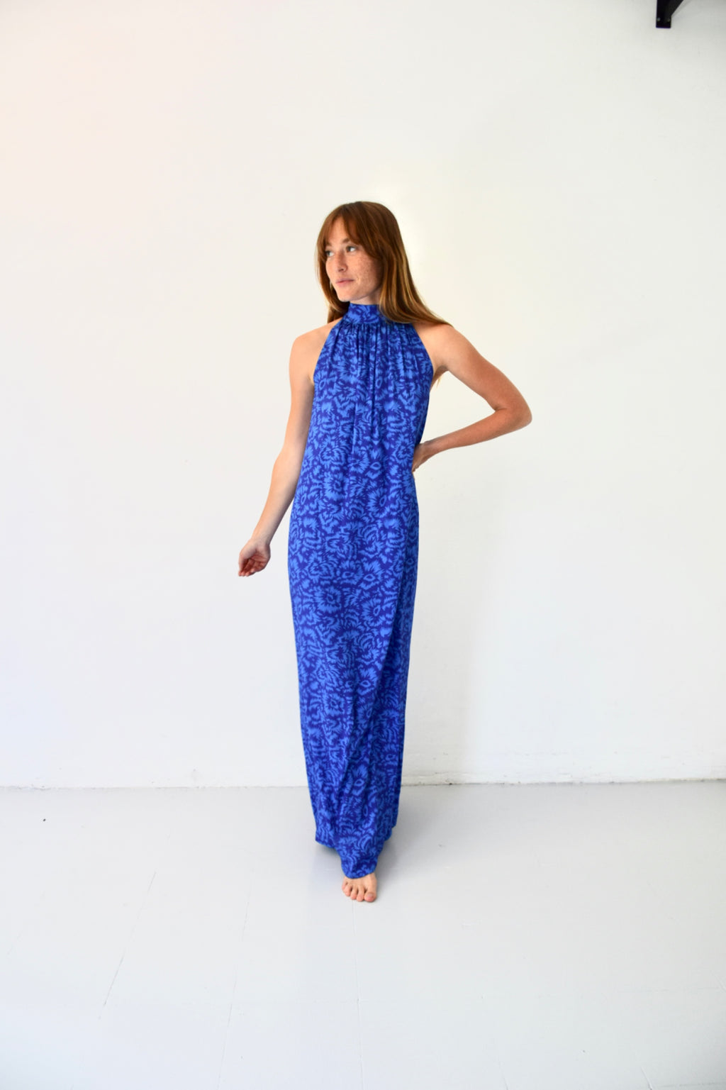 Navy Floor Dress