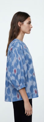 Blouse Vince - Imprime Fleur Bleu