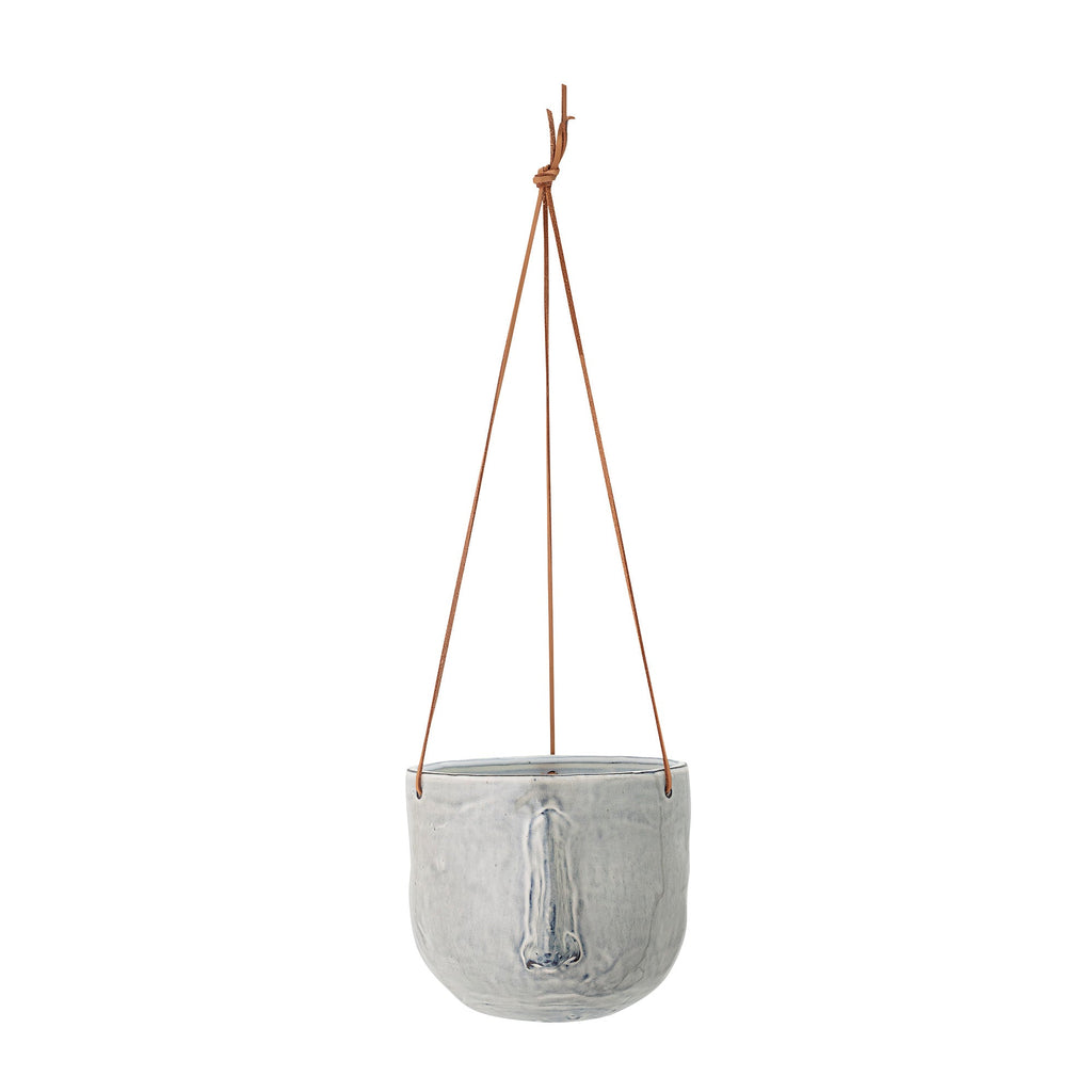 Ileana - Set of 6 Hanging Plant Pots - Grey - Stoneware