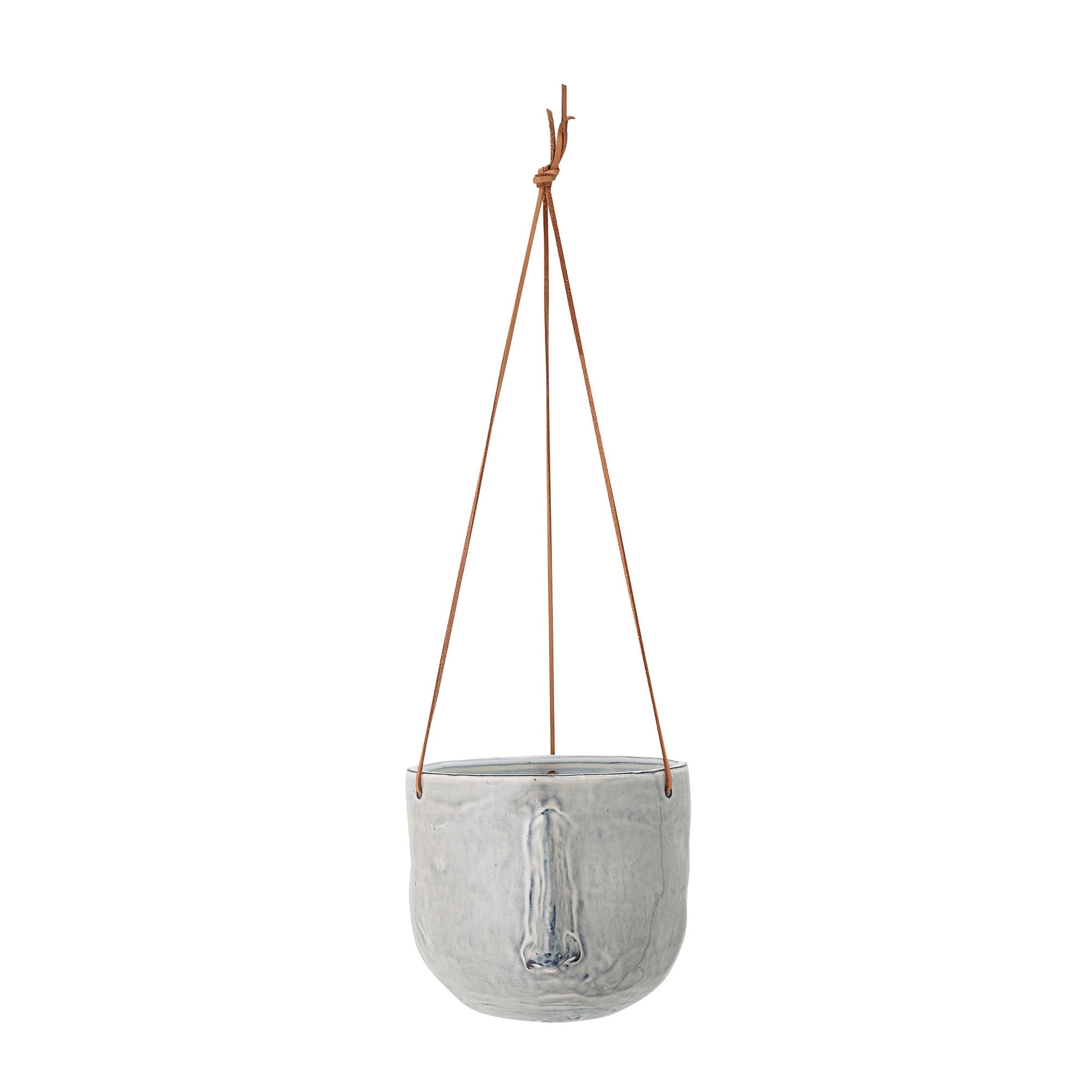 Ileana - Set of 6 Hanging Plant Pots - Grey - Stoneware