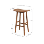 Vittoria - Tabouret De Bar En Bois De Teck