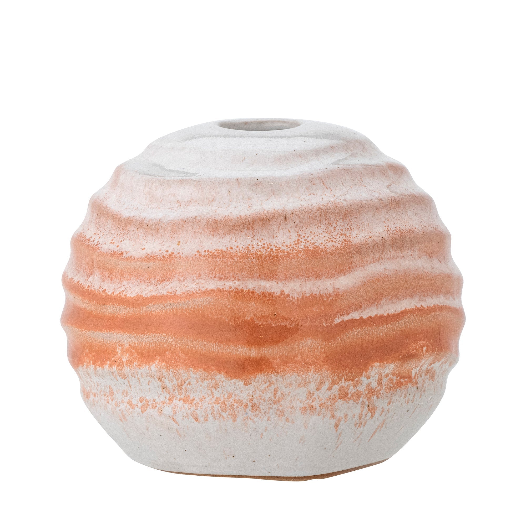 Paula - Lot de 4 Bougeoirs - Orange - Grès