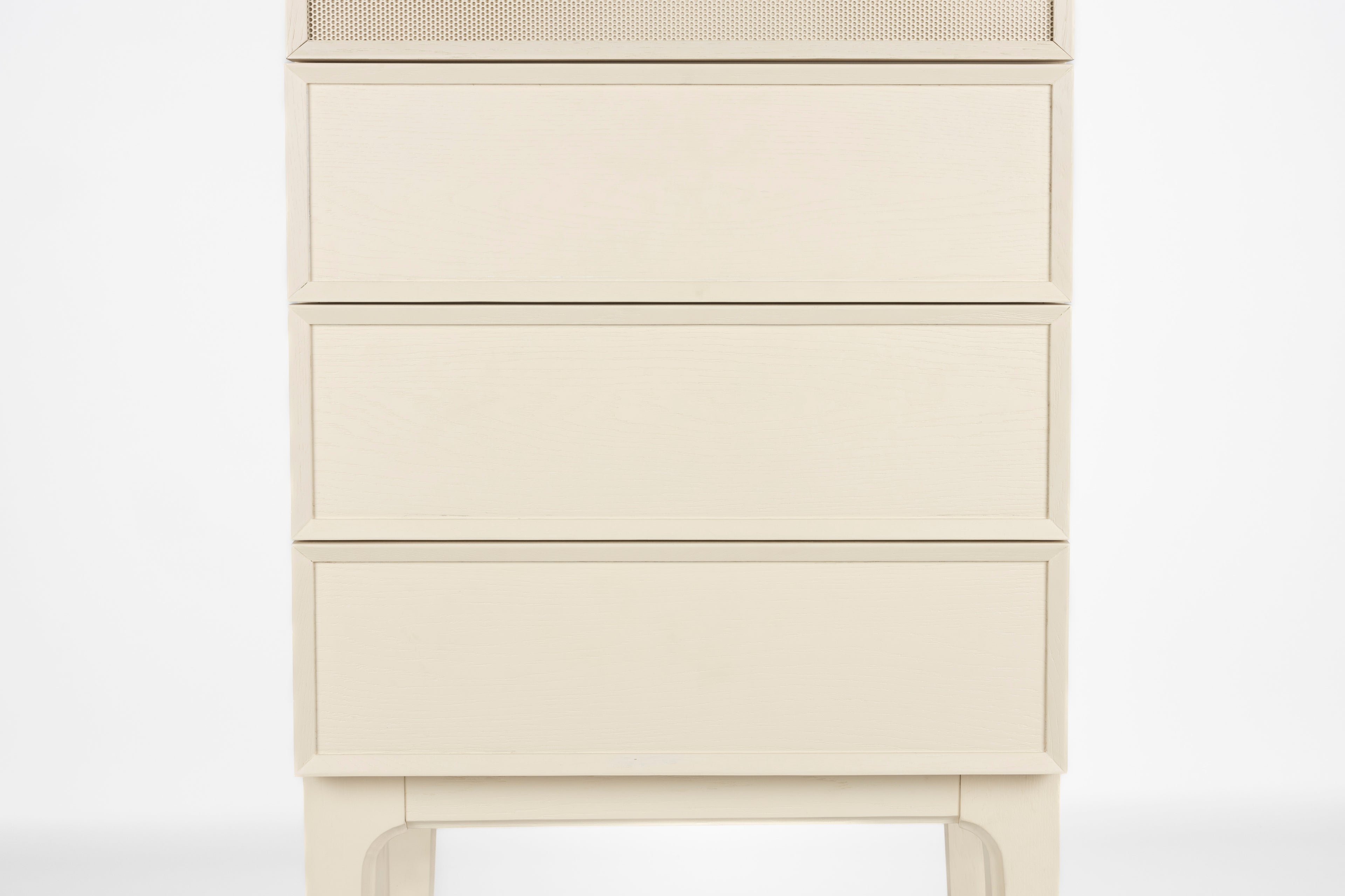 June 1 Puerta 3 Cajones - Armario - Roble macizo - Beige