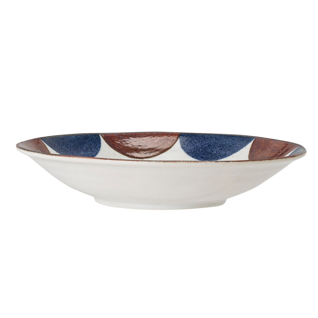Camellia - Lot de 12 Assiettes Creuses - Bleu - Porcelaine