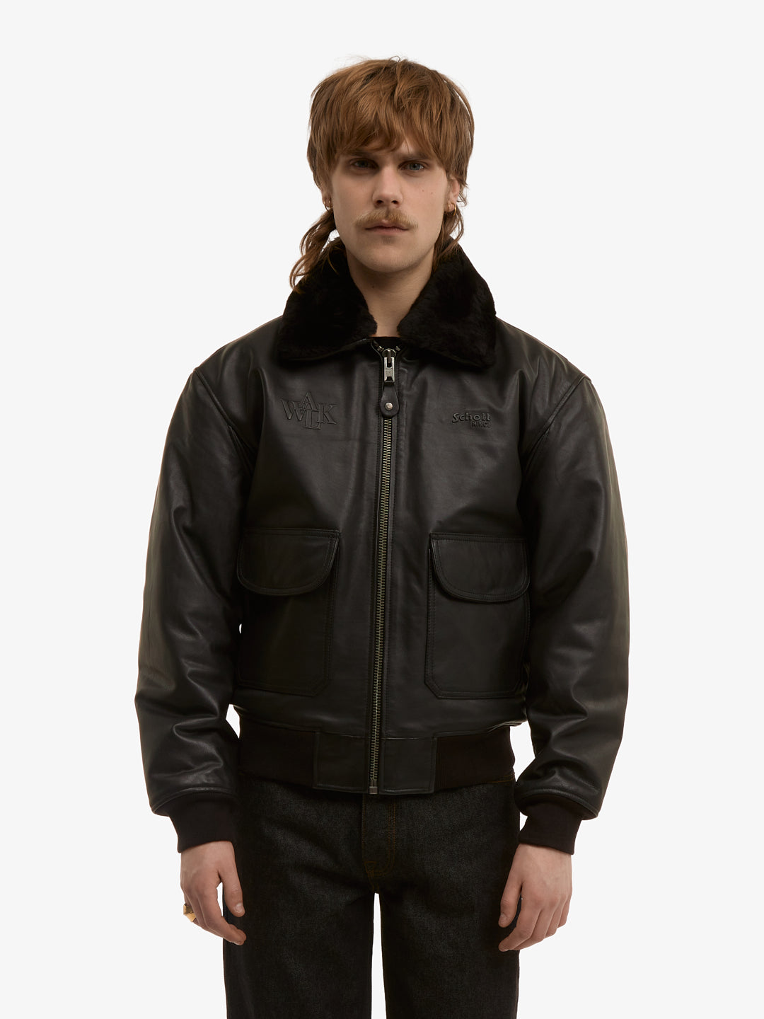 Walk In Paris X Schott Nyc ® - La Flight Jacket Noire
